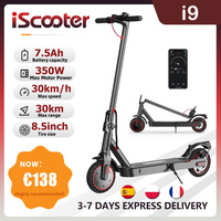 iScooter i9 Electric Scooter 350W Motor 36V7.5Ah 30km Range 8.5 inch Honeycomb Tire Electric kick Scooters With App ECO Display