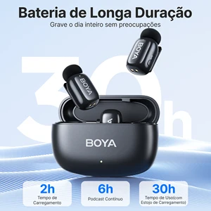 Boya Boya Mini Wireless Lapela Noise Cancellation for iPhone15-16 iPad Android Type C Smartphone, camera, youtube game Live Video Recording Vlog Vlog Wireless Transmission 100m 8 Main Sales Wireless Boya Microphone - №4