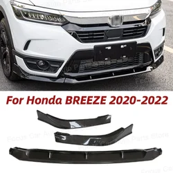 For Honda BREEZE 2020-2022 Year Car Front Bumper Chin Tail Bodykit Lip Modification On Bumper Spoiler Chin Matte Black Watermark