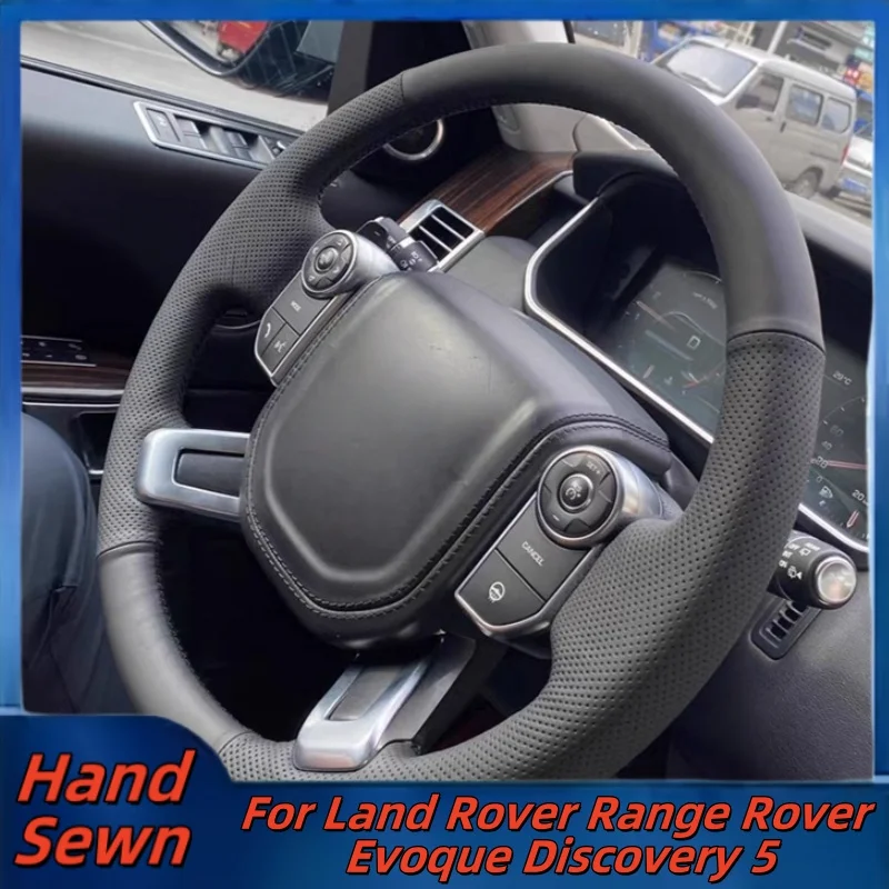 

Car Steering Wheel Cover Hand-Sewn Microfiber Leather For Land Rover Range Rover Evoque Discovery 5 Car Interior Accessories