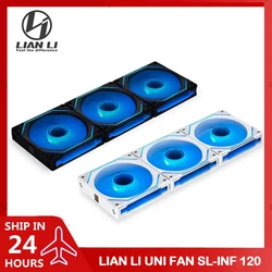 LIAN LI UNI FAN SL-INF 120 Infinity Mirror Fan RGB Case Radiator Cooler Gen.3 40 Leds L-Connect 3 120MM 140MM ARGB 5V 1/3Pcs