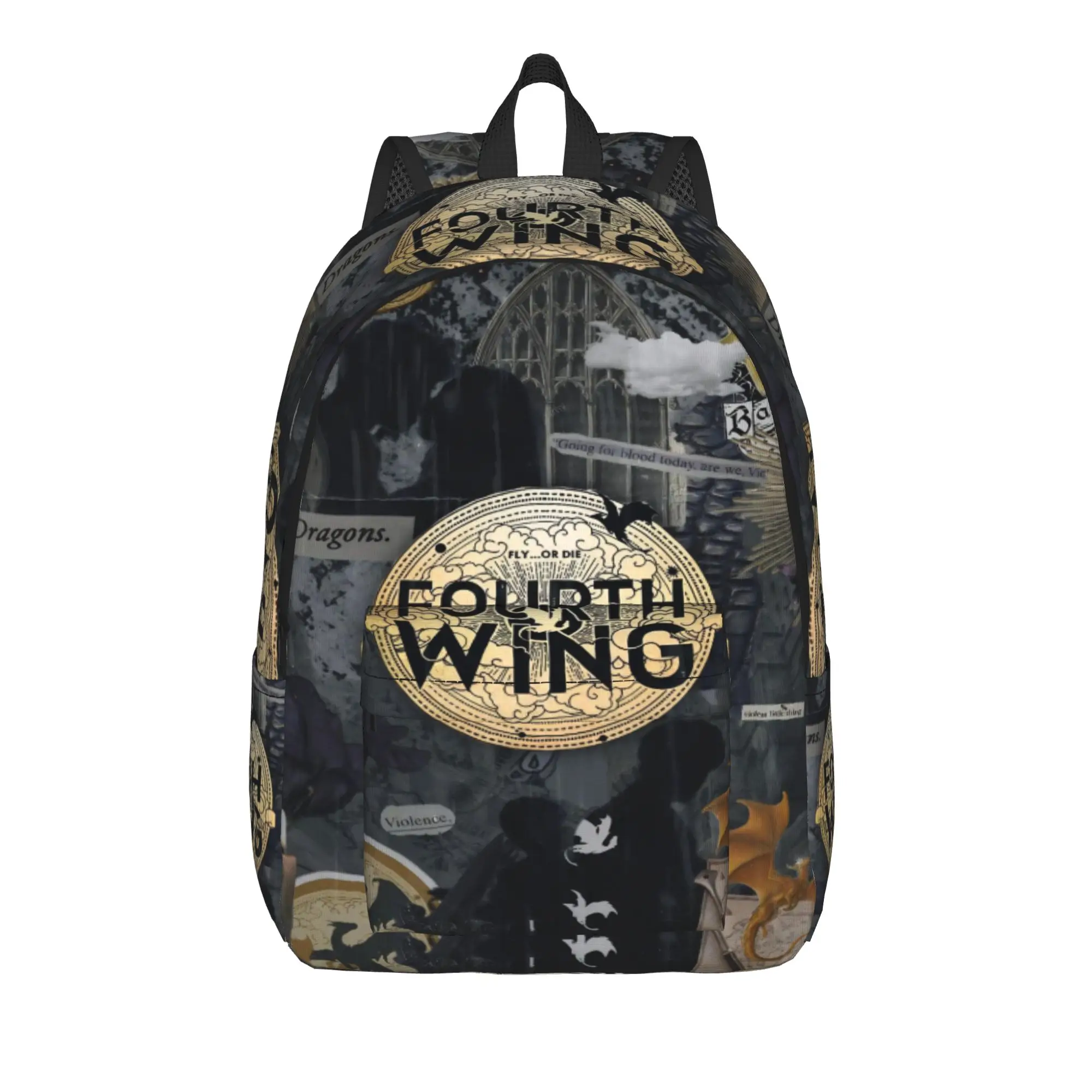 F-Fourth W-Wing Dragon Casual Backpack Sports High School Hiking Travel  Daypack for Men Women College Shoulder Bag
