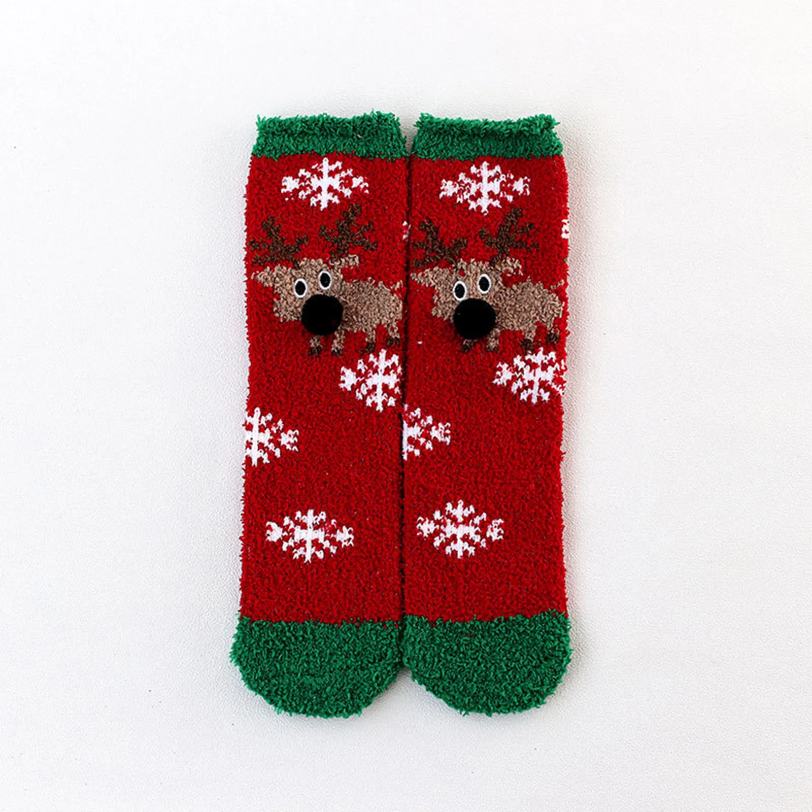 

Рождественские носки для женщин, носки из кораллового флиса, красочные женские повседневные зимние чулки, милые подарочные чулки с Санта-Клаусом