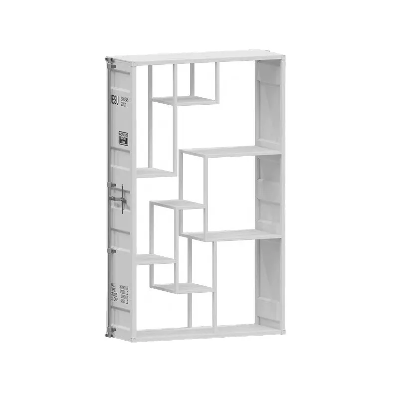 #Creative solid wood rack simple partition display cabinet modern shape floor storage multi-layer locker