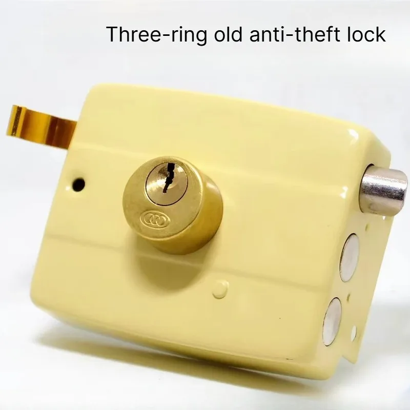 Three-ring door lock old-fashioned exterior door lock shed anti-theft door lock