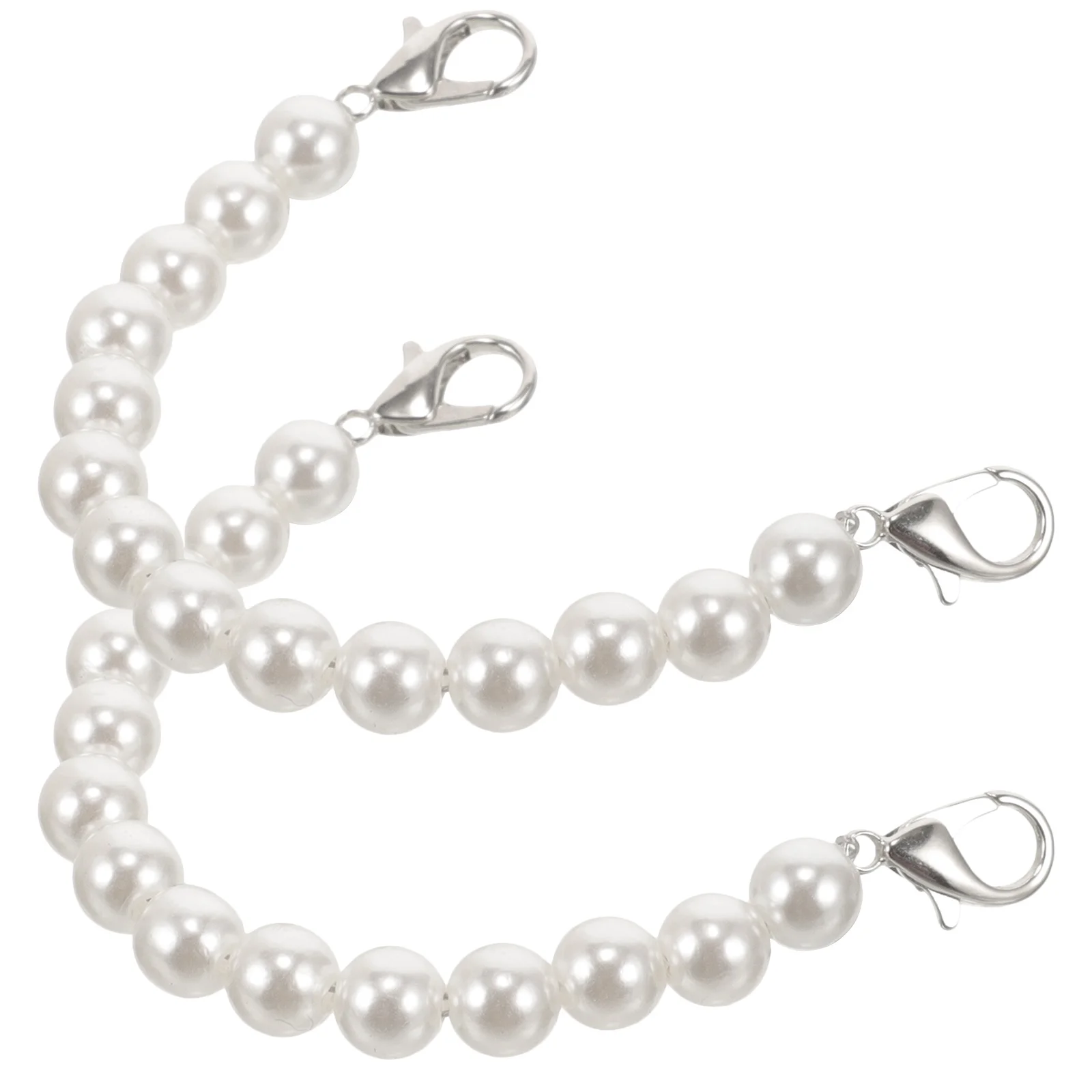 2 قطعة الأشرطة كعب المضادة للانزلاق للنساء اللؤلؤ الكاحل حزام استبدال أحذية عالية الكعب الزخرفية موسع تثبيت معدني #6