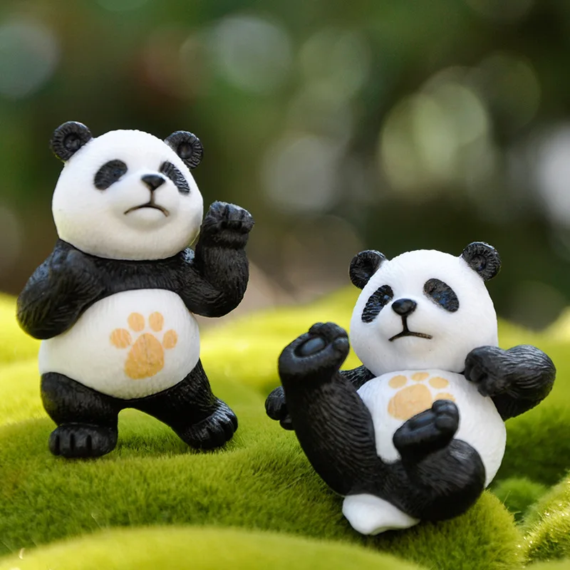 Cartoon Kongfu Panda Car Decoration giocattoli popolari Souvenir Fairy Garden miniature Action Figures Desktop Home Decor