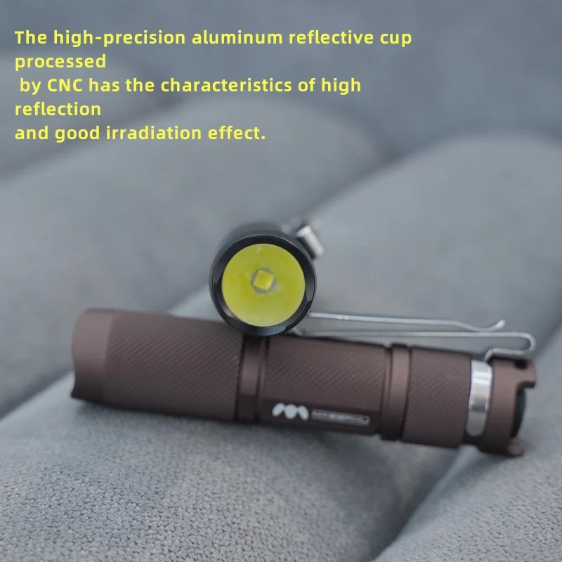 Maeerxu EC11 Aluminum Alloy 14500 and  AA flashlight 800 lumens 150m EDC mini pocket flashlight