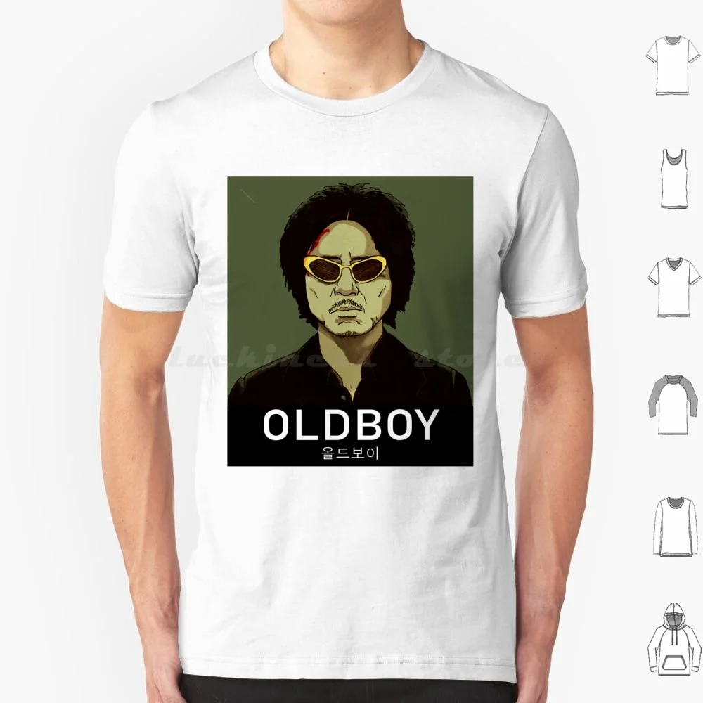 Oldboy T Shirt Big Size 100% Cotton Oldboy Park Chan Wook Oh Dae Su Choi Min Sik South Korea Vengeance Film Cinema Movie