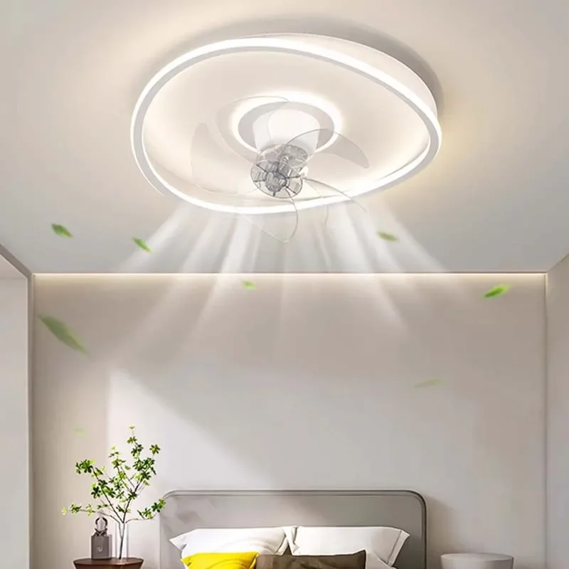 Modern LED Ceiling Fan Light for Living Dining Room Bedroom Kitchen Remote Control Dimmable Chandelier Decor Lighting Fixture