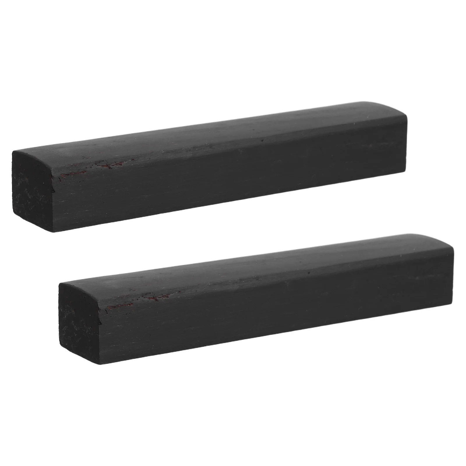 

2pcs Wooden Calligraphy Paperweight Solid Black Hardwood For Brush Painting, Drawing Writing Flat Desk Weight For Office,