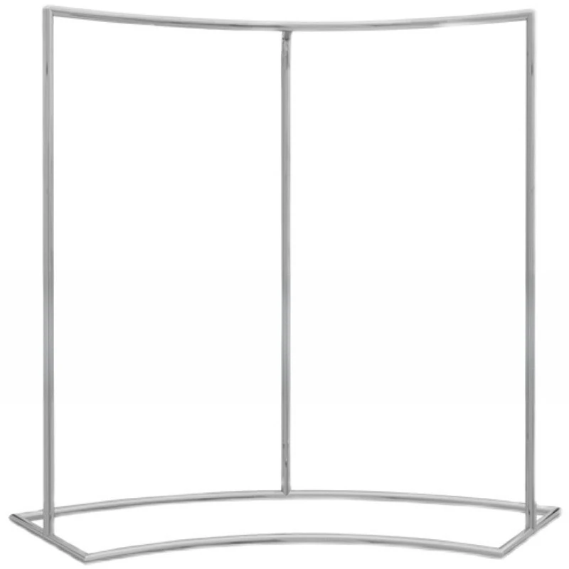 Clothing store display rack Floor-to-ceiling stainless steel curved middle island rack Men's and women's clothing store