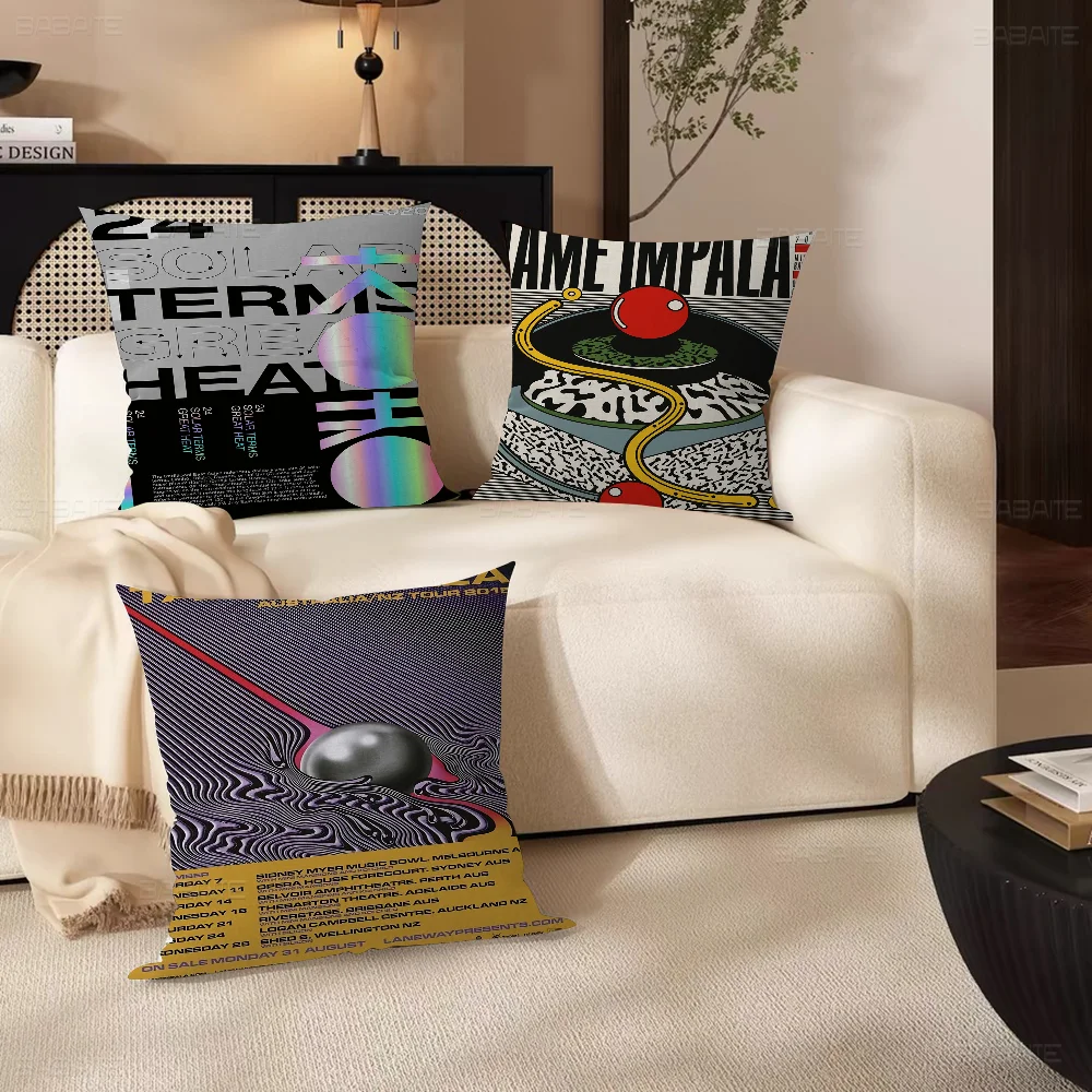 Popular Band Singer Star Tame Impala Cushion Cover Inches Farmhouse Decor Home Throw Pillow Covers For Couch Decorations