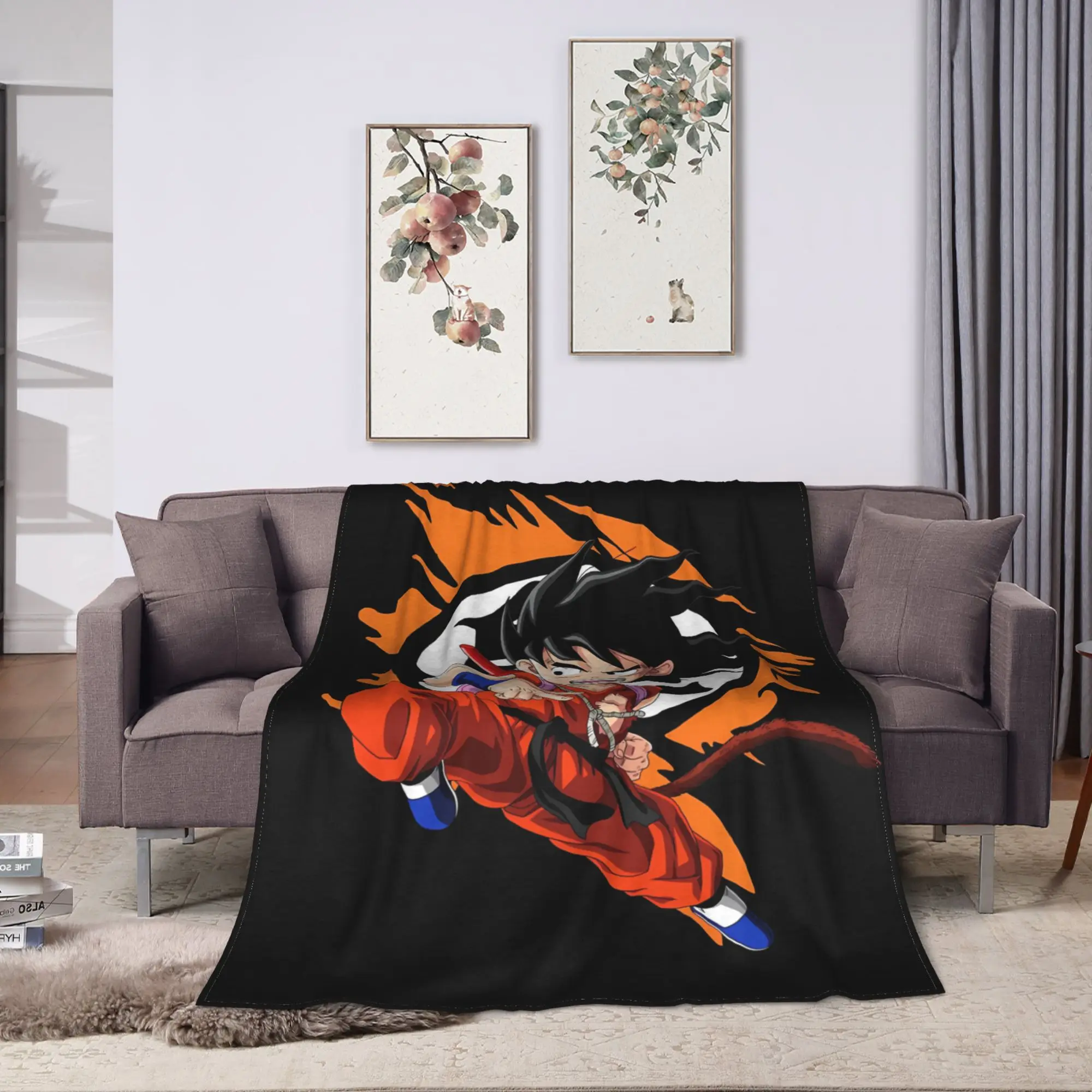 Epic Super Saiyan Goku Dragon Ball Super Soft Blanket  Decorative Plush Throw Blanket Bed Flannel Bedspread Sofa Bed Cover