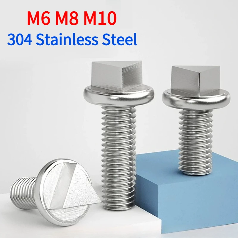 2/5/10pcs 304 Stainless Steel M6 M8 M10 Outer Triangle Head Anti Theft Bolts Triangle Security Screws