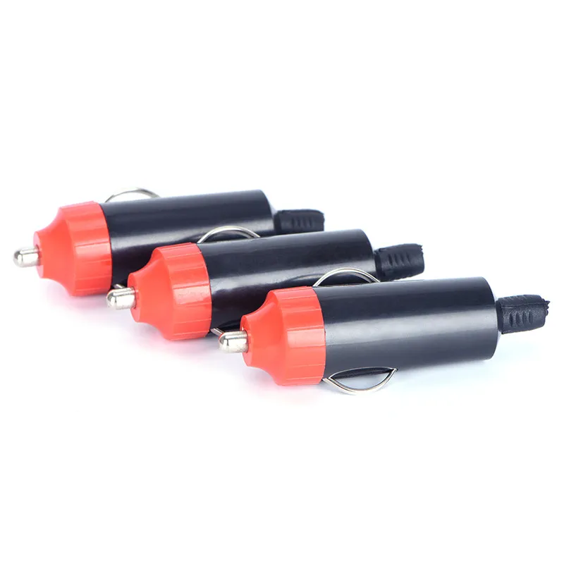 1Pc 12V Male Car Cigarette Lighter Socket Plug Motorcycle Socket Power Charger Adapter Connector + Fuse Converter Plug