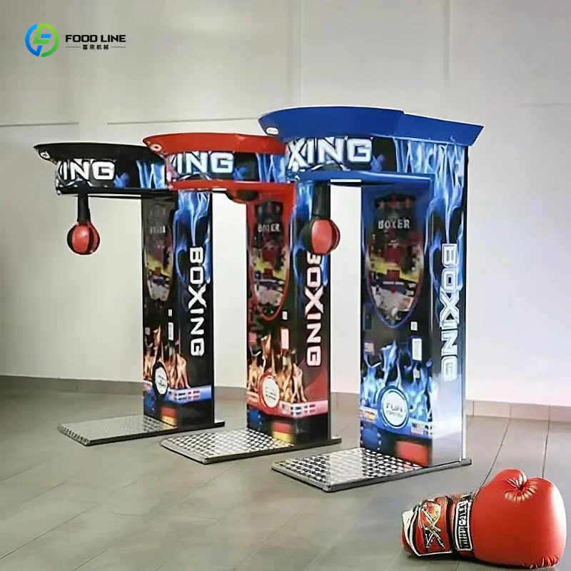 Custom Hot Popular Big Punch Boxing Arcade Coin Operated Indoor Adult Strength Test Game With Prize Exchange