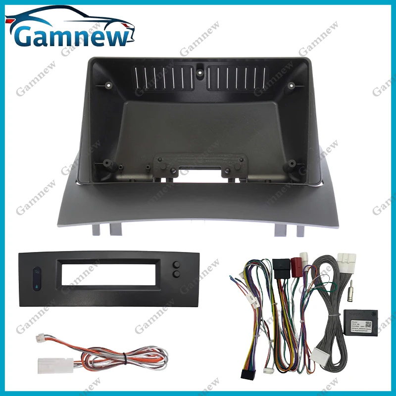 Adaptateur de Boîte Canbus pour Cadre de Voiture Renault Megane 2, Kit de Panneau de Montage pour Tableau de Bord, Android, 9 Pouces, 2002-2009