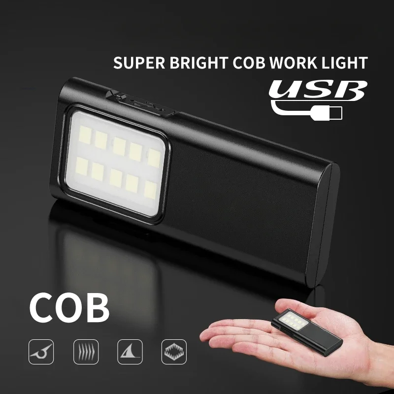 

F2 Mini Handheld Rechargeable EDC Flashlight Super bright Pocket Torch Portable Pen Clip Headlamp Outdoor Camping Lamp