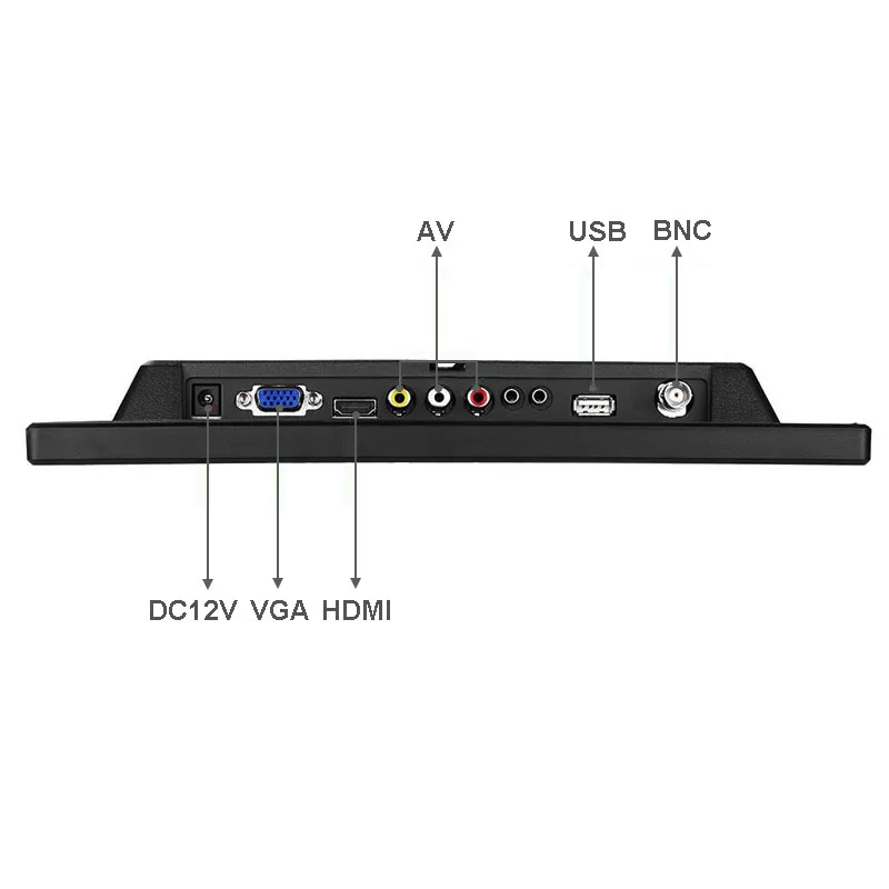 Imagem -06 - Monitor de Computador com Lcd av Bnc Hdmi Usb Interface Vga 13.3 Polegada Widescreen hd 1920x1080 Cctv Desktop Venda Quente