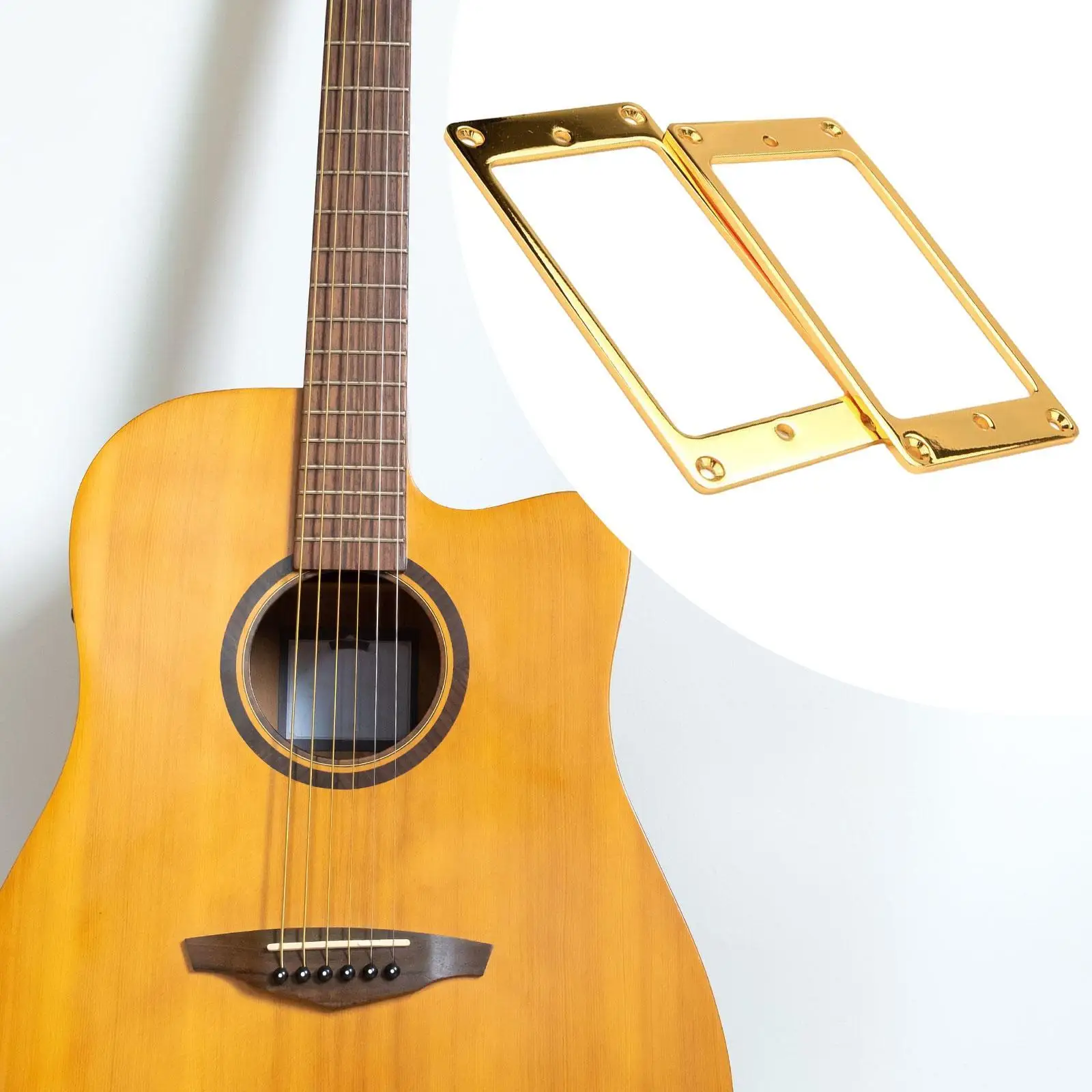 Professional Guitar Pickup Frame Brass Mounting Rings Accessory for Musical Instrument Repair view 3