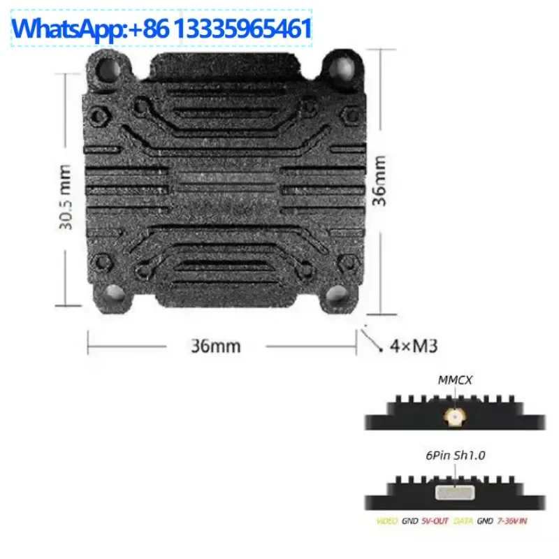 

2.5W image transmission module high power 5.8G wireless transmitter 48CH FPV crossing machine for long voyage