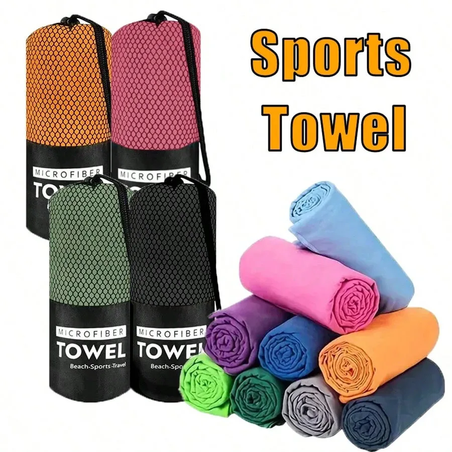 Toalla de playa de microfibra sin arena, superabsorbente, de secado rápido, suave, compacta, para deportes, viajes, Camping, natación, para hombres y mujeres, 1 ud.