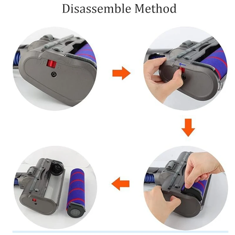 For Dyson V15 V11 V10 V8 V7 Vacuums Attachment Soft Roller Brush Replacement With Dust Light For Hardwood Cleaner