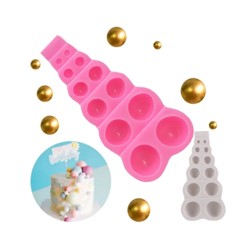 

Semicircle Pearl Silicone Mold DIY 3D Chocolate Fondant Pastry Baking Molds Creative Kitchen Ice Mould Cake Decorating Tools