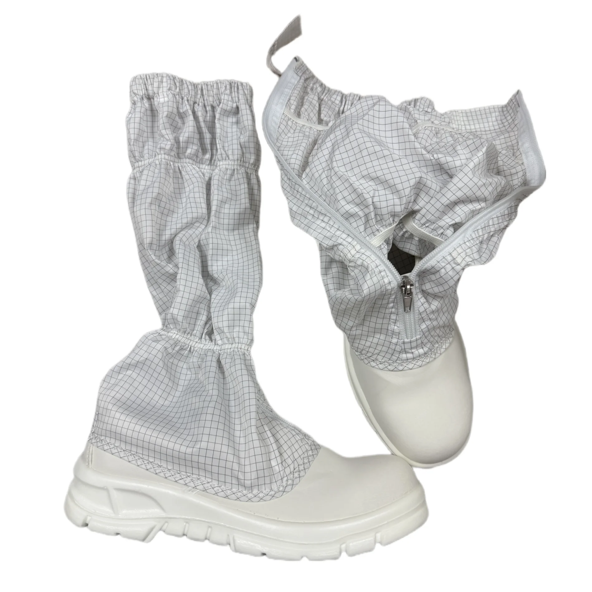 Wholesale Price Customized Logo Dust Proof Anti-slip Polyester Esd Booties Antistatic Steel Toe Work Safety Boots