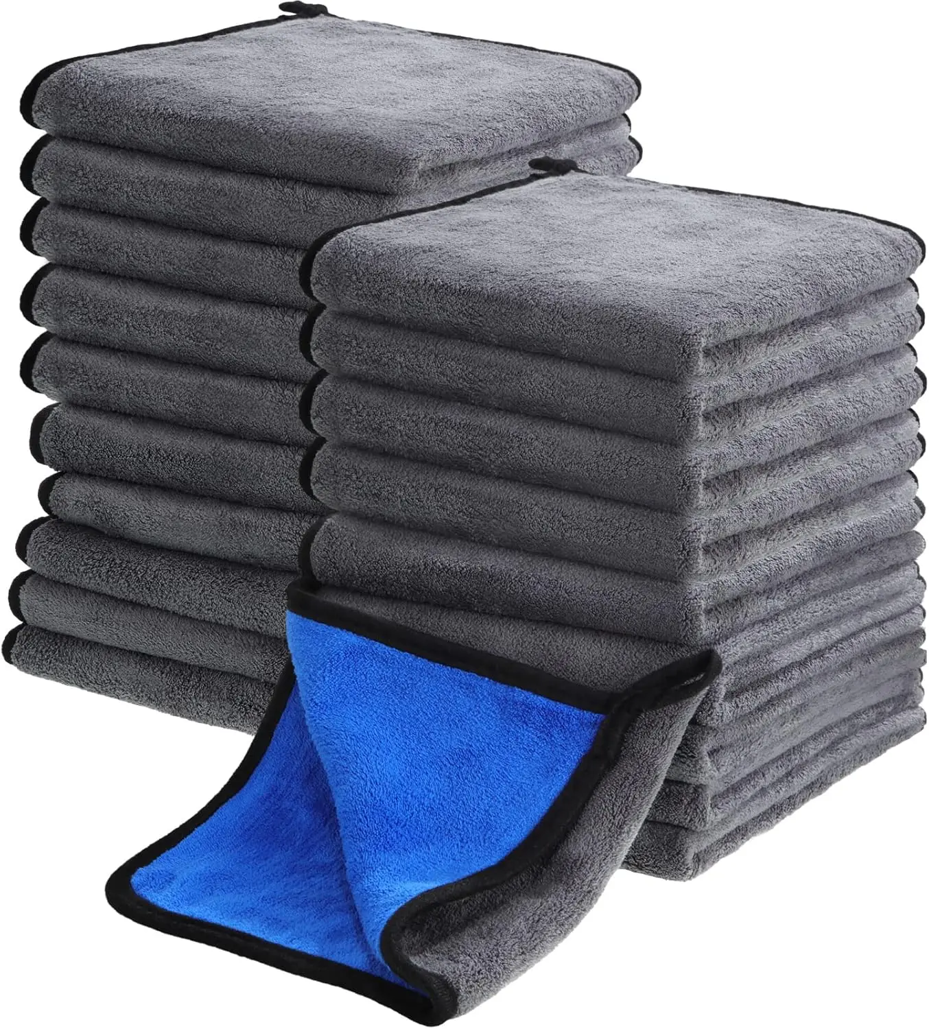 

20 Pcs Microfiber Car Drying Towels Microfiber Cleaning Cloth 800 GSM Thick Plush Cleaning Dusting