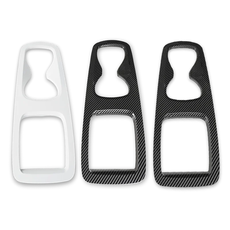 

Carbon Fiber Car Center Console Cup Holder Panel Frame Decorative Film Interior Accessories for VW ID3 Volkswage ID.3 19- 23