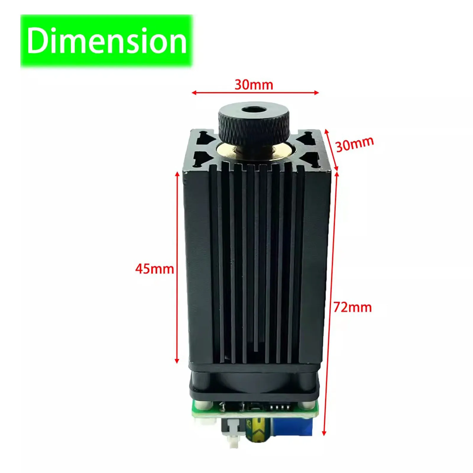 Green High Power 520nm 800mW Laser Module Laser Head 12V Input Band TTL