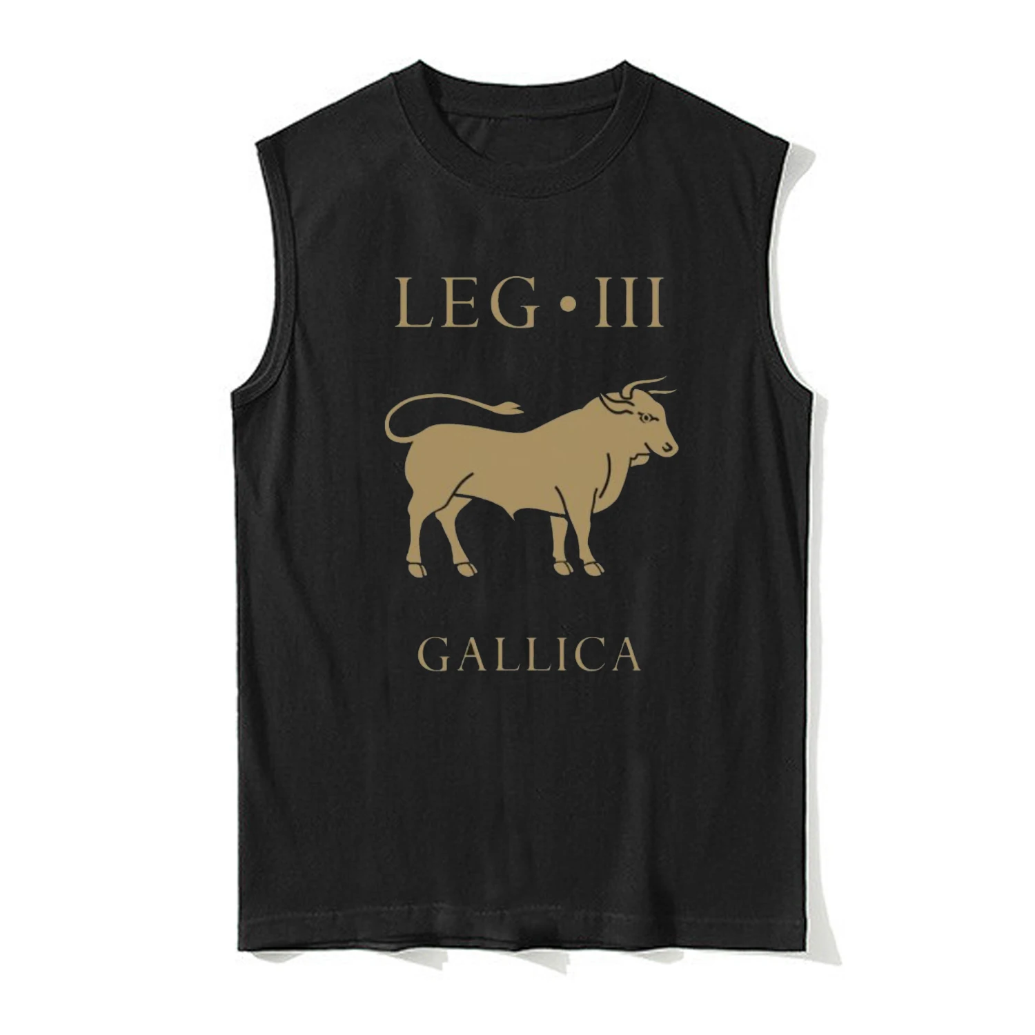 Roman Imperial Army - Legio III Gallica Bull Symbol Tanktop 100% Cotton O-Neck Vests Summer Casual Mens Sleeveless T-shirt