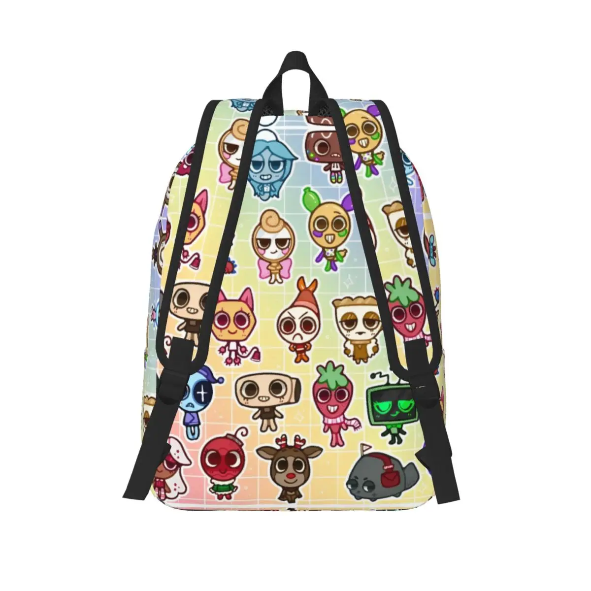 Dandys 세계 배낭 남성 여성 십대 학생 작업 데이 팟 만화 게임 노트북 컴퓨터 캔버스 가방 스포츠