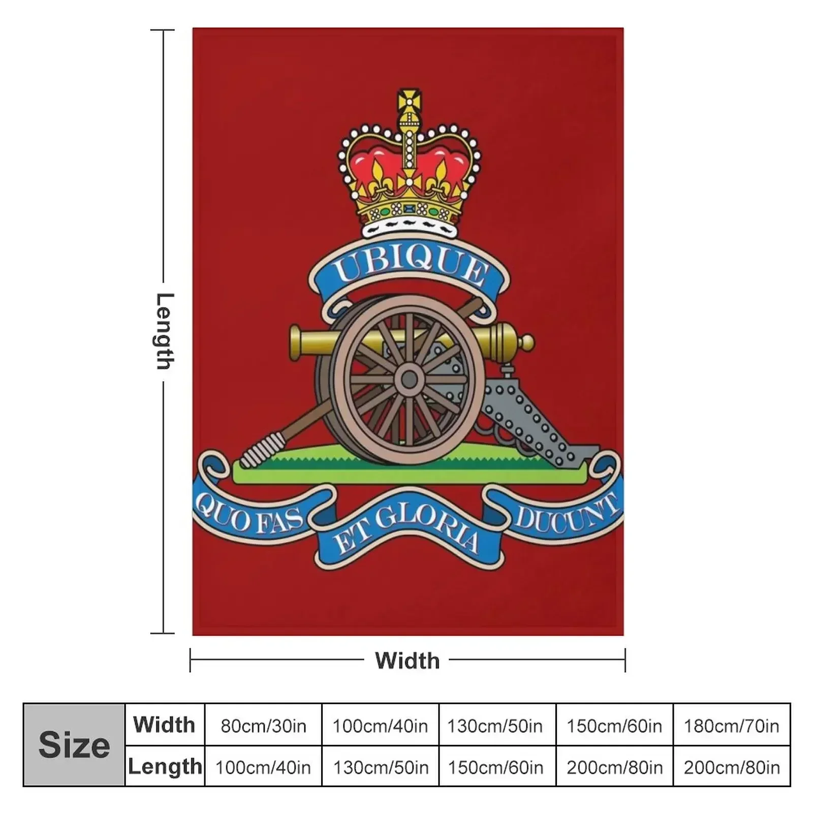 ROYAL REGIMENT OF ARTILLERY Throw Blanket Plush Travel Blankets