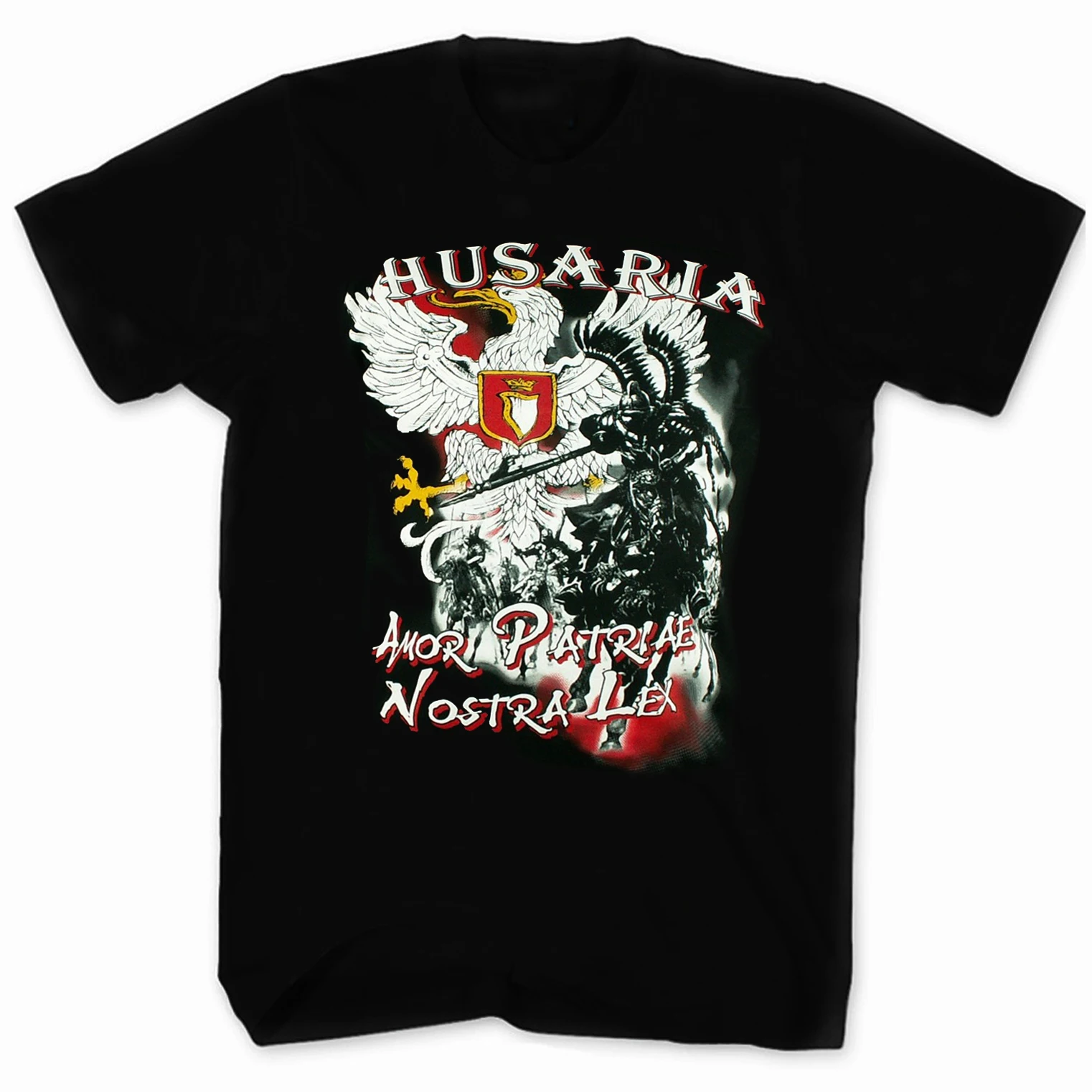 Polska Husaria Polish Hussar Winged Cavalry Eagle Emblem Patriotic T-Shirt New 100% Cotton Short Sleeve O-Neck Casual T-shirt