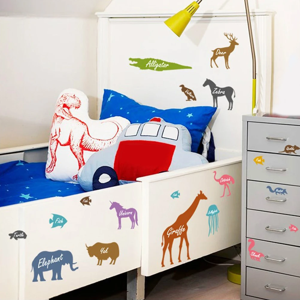 

Cartoon Animal Removable Decal Cartoon Wall Sticker Decor Removable Wall Decor Bedroom Living Room Kids Furniture Glass
