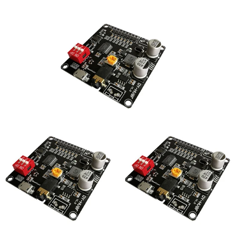

2025 New-3X 12V/24V Voice Playback Module Serial Port Control Playback 10W/20W Voice Module HV8F