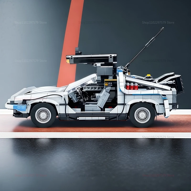 1872PCS Back to the Future Time Machine Building Blocks Model Car Kids Adult DIY Construction Toy Birthday Gift Collection