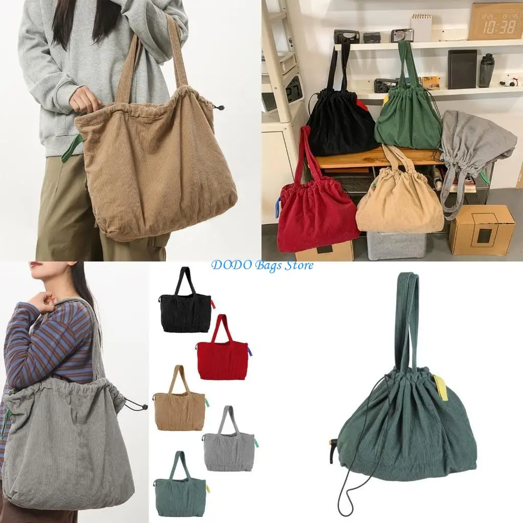 

E8FB Корейский стиль вельветовый сумка для женщин ретро -сумочка большие сумки для подмышек модные сумки для наплечника для