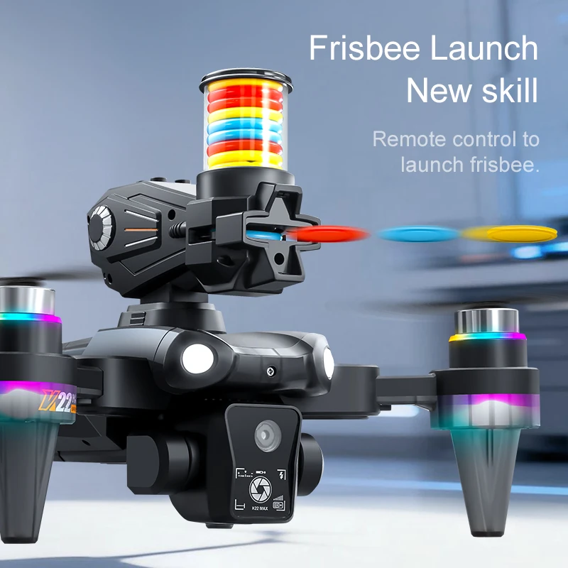 JCMO K22 MAX Frisbee Launch Drone Professional HD Dual Camera Brushless Motor 2.4Ghz Remote Control Quadcopter Toy for Kids New - view 3