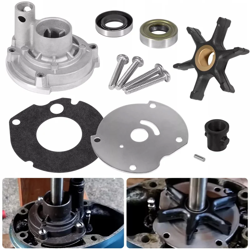 Para Evinrude Johnson 777811   9,5hp 10hpv Substituir OEM 382296   Kit de reconstrução do impulsor da bomba de água externa