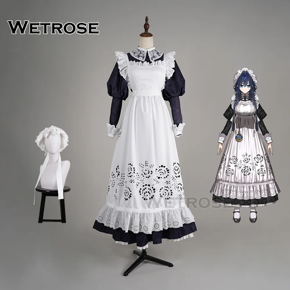 【Wetrose】 In Stock Ouro Kronii Maid Outfit Hololive EN Vtuber Cosplay Costume Halloween Xmas