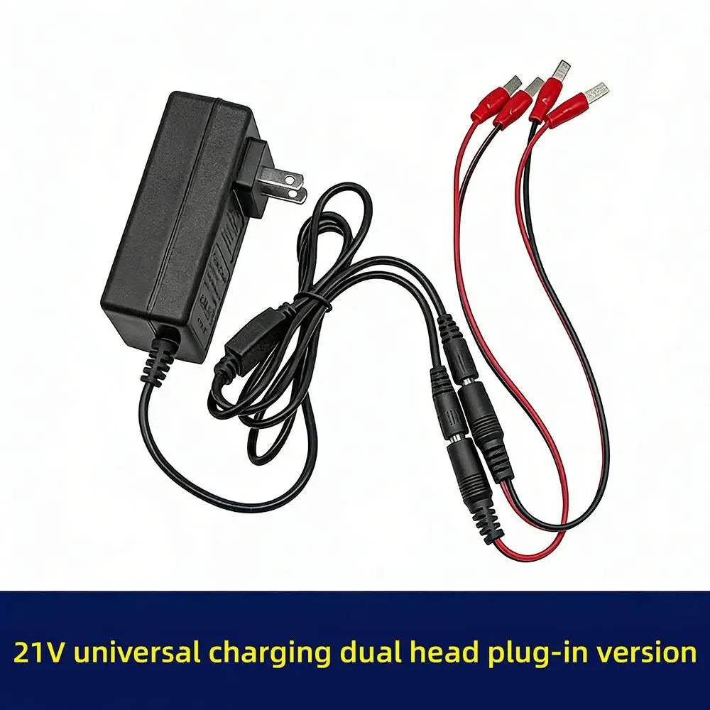 Durable 18/21V/24V Lithium Dual-head Charger Overload Protection Universal Battery Charger Lithium Battery Charger