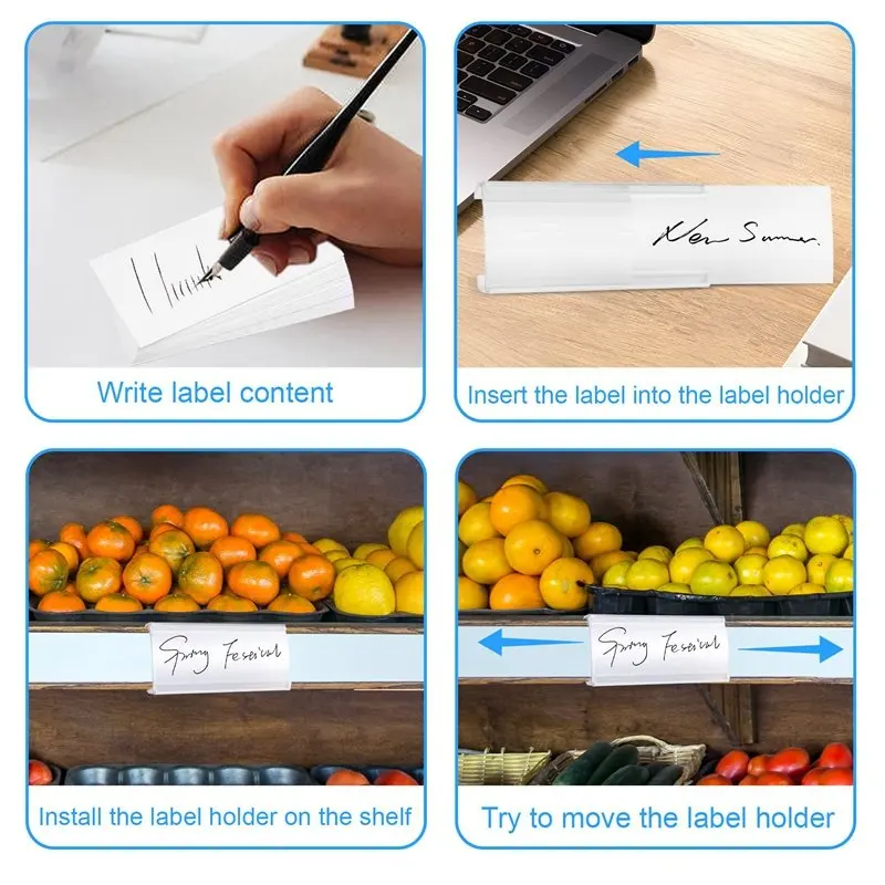 

Держатели для этикеток на проволочные полки, 30 шт., пластиковые зажимы для этикеток на проволочные полки с бумагой для этикеток, съемные держатели для этикеток на проволочные стеллажи