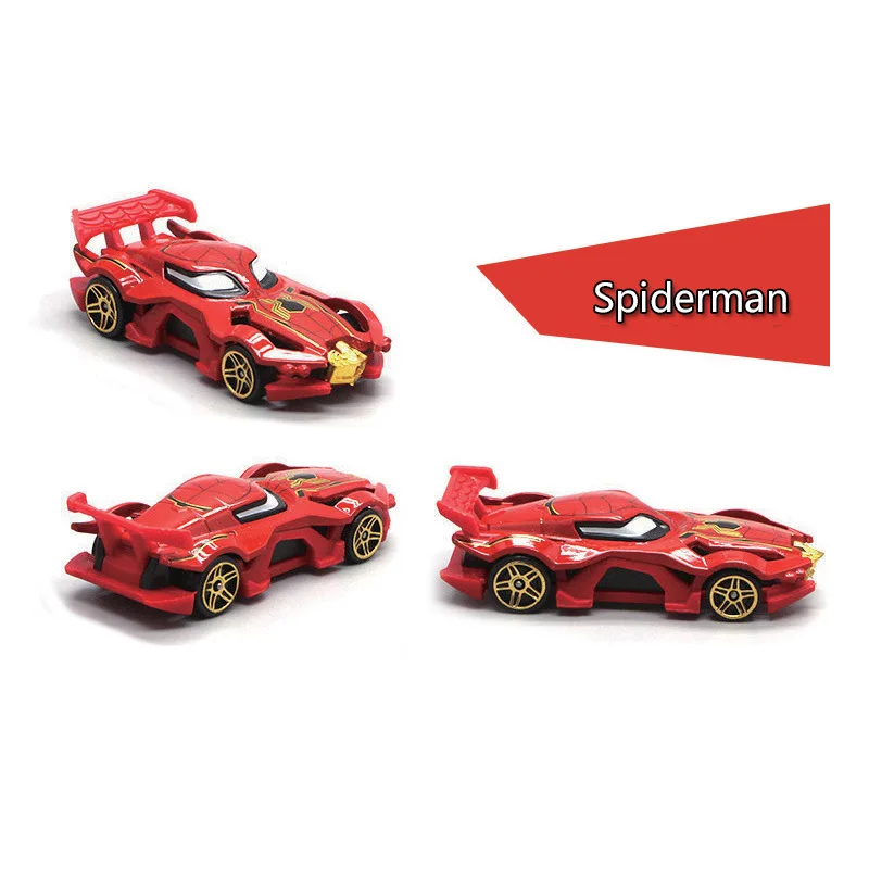 Disney Avengers Alloy Car America Captain Hulk Iron Man Spiderman Racing Model Funny Pull-back Vehicle Toy for Boys Gift Toys