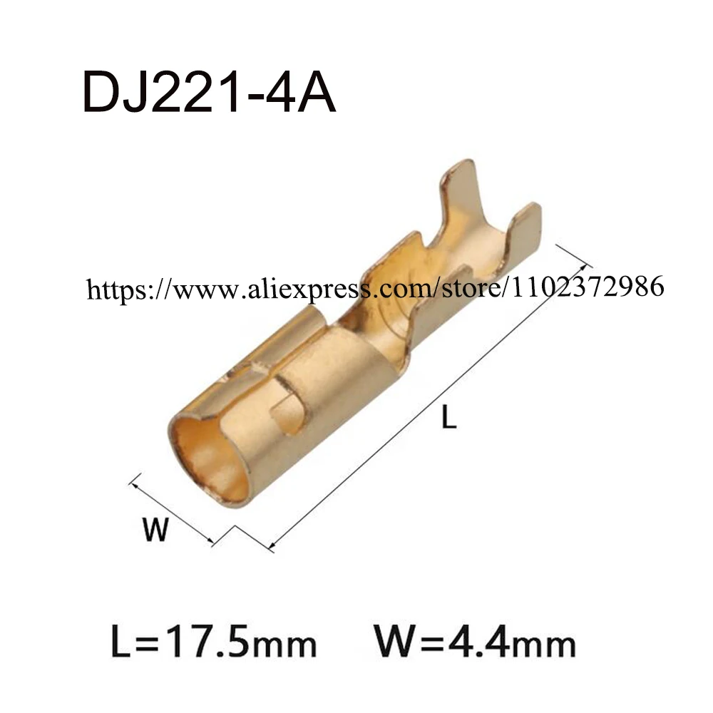 

2000PCS DJ221-4A New energy auto connector Terminal brass pin Waterproof harness terminal cable socket