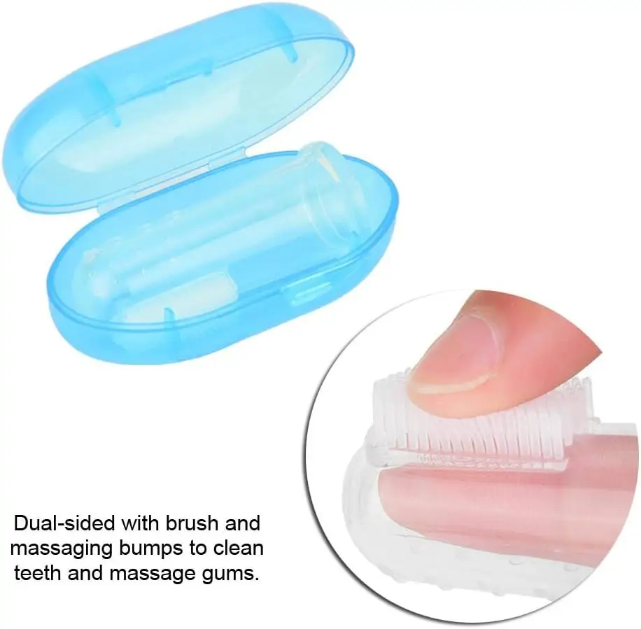 Baby Finger Toothbrush With Box Children Teeth Clear Massage Soft Silicone Infant Newborn Rubber Cleaning Brush Set
