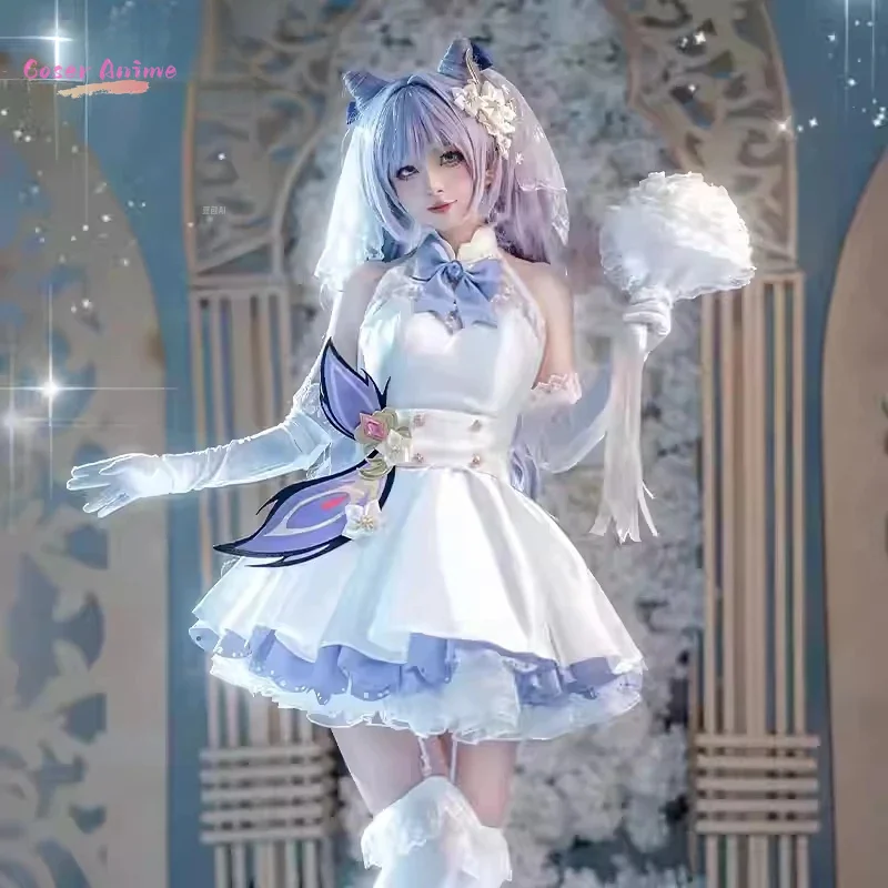 

Keqing Cosplay Costume Halloween Christmas Comic con Role Playing Game Genshin Impact Women Dress S-XL Ke qing in stock